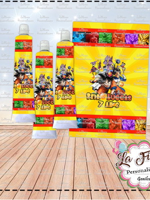 Rótulo para bisnaga 30 gramas dragon ball
