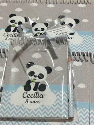 Bloquinho panda c/ mini lapis