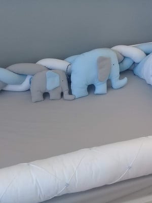 Kit cama montessoriano elefantes menino - 5261eb - completo