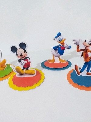 Aplique 3d turma do mickey