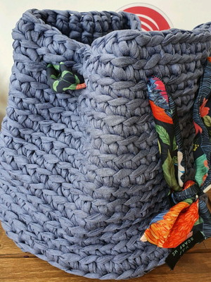 Bolsa de crochê flower