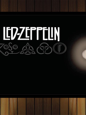 Quadro decorativo banda led zeppelin com moldura r357