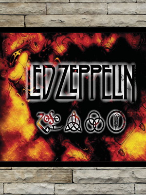 Quadro decorativo banda led zeppelin com moldura r359