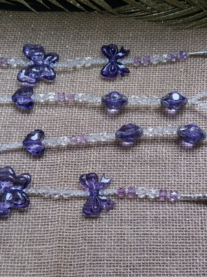 Pingente de cortinas violeta