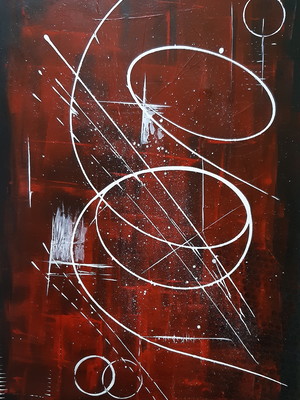 Pintura abstrata em acrílico