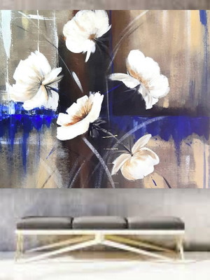 Pintura abstrata em acrílico flores