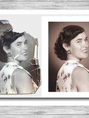 Digital colorização e restauração de fotos antigas