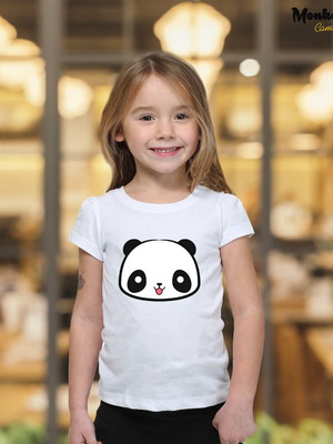 Camiseta estampada infantil - panda kawaii fofo