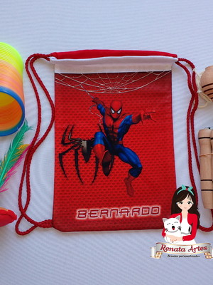 Mochila boa infância tema homem aranha