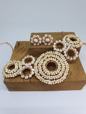 Colar de crochet - conjunto