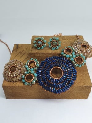 Colar de crochet - conjunto