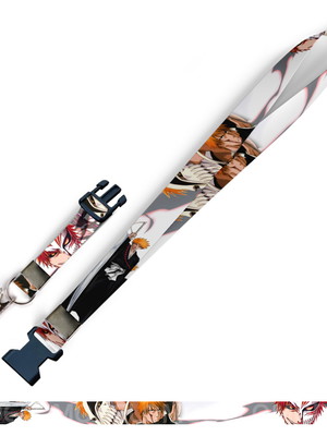 Cordão ichigo kurosaki c0542p com fecho bolsa e jacaré