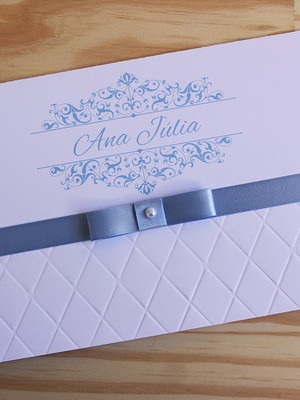 Convite 15 anos relevo serenity convite casamento azul