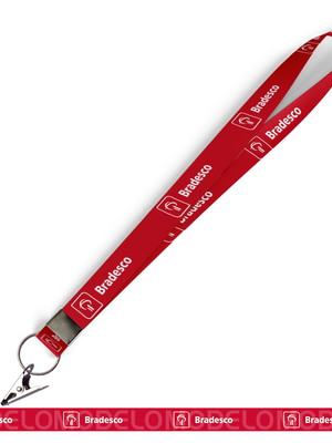 Cordão para crachá banco bradesco c0540p com presilha jacaré