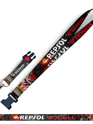 Cordão honda repsol c0537p com fecho bolsa e jacaré