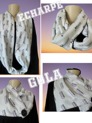 Gola/echarpe de frio personalizada (tecido forrado)