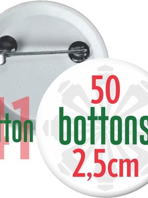 50 bottons 2,5cm personalizados com sua arte
