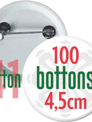 100 bottons 4,5cm personalizados com sua arte