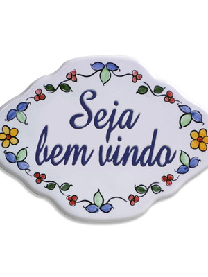Placa seja bem vindo