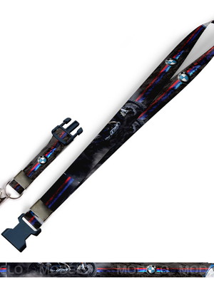 Cordão para crachá bmw gs c0527p com fecho bolsa e jacaré