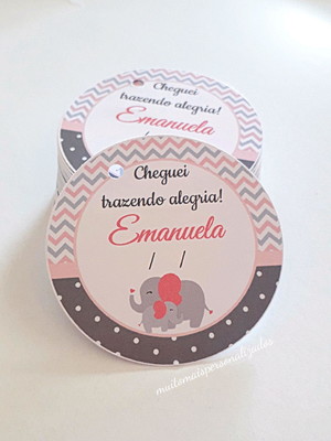 Tag elefantinha rosa