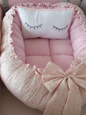 Ninho redutor de berço ninho baby bebê floral olho olhinho