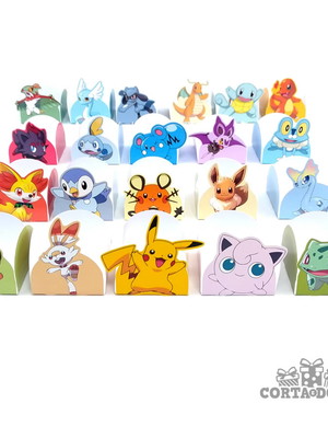 Forminha de doces pokemon variados