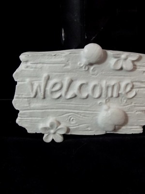 Placa welcome em resina 180