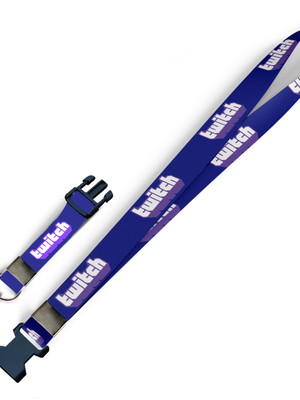 Cordão para crachá twitch c0502p com fecho bolsa e jacaré