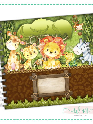 Álbum/ livro do bebê safari