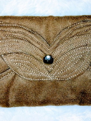 Bolsa / porta-óculos artesanal marrom