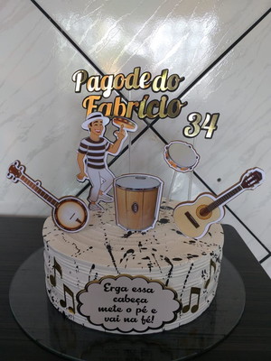 Arquivo de corte topo de bolo pagode + brindes