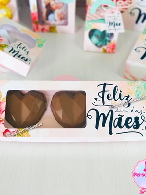 Caixa 03 corações - dia das mães