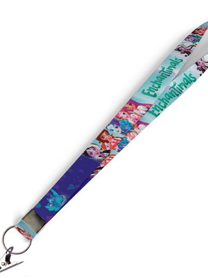 Cordão para crachá enchantimals c0454p com presilha jacaré