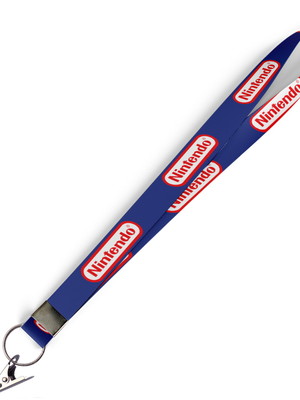 Cordão para crachá nintendo c0434p com presilha jacaré