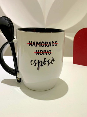 Caneca com colher personalizada