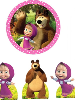 Kit display em mdf marsha e o urso