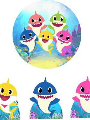 Kit display em mdf baby shark