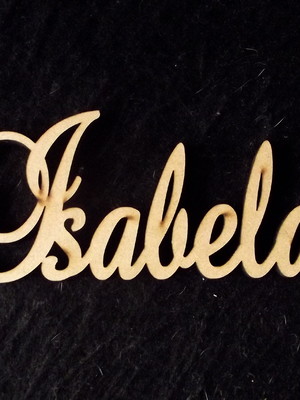Nome isabela em mdf 6mm