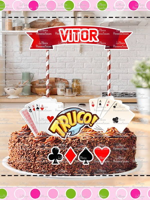 Topo de bolo truco