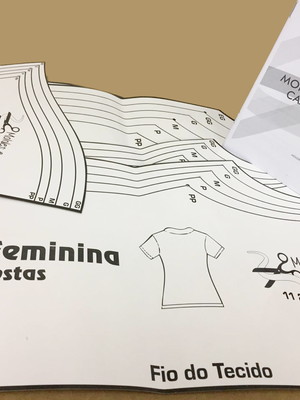 Molde camiseta polo masc. e fem. gabarito impressos
