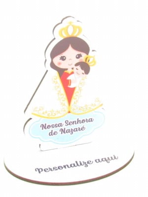 Lembrança nossa senhora de nazaré personalizado colorido mdf