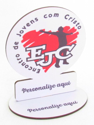 Lembrança ejc jovens com cristo personalizado colorido mdf