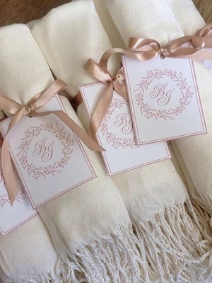 Pashmina com tag personalizada exclusiva chez mila