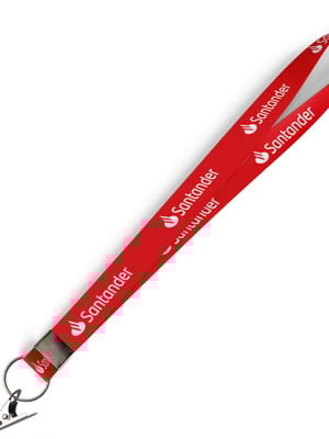 Cordão para crachá banco santander c0401p c/ presilha jacaré