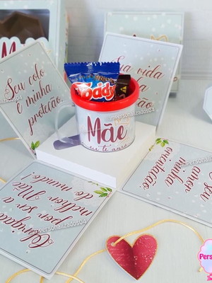 Caixa explosão + caneca personalizada - dia das mães