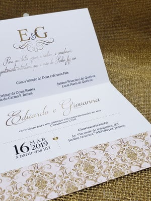 Promoção! convite de casamento barato clássico rose
