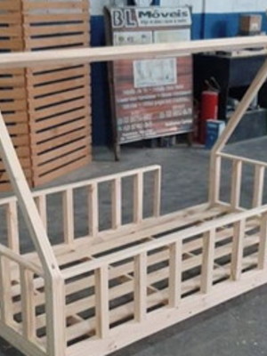 Cama cabana + grades extensas (solteiro)