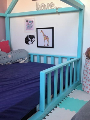 Cama casinha colorida (casal)