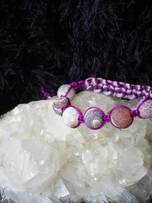 Pulseira shambala ágata rústica